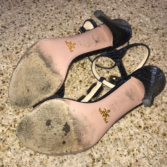 Prada Black Jeweled Heels - Picture 4 of 6